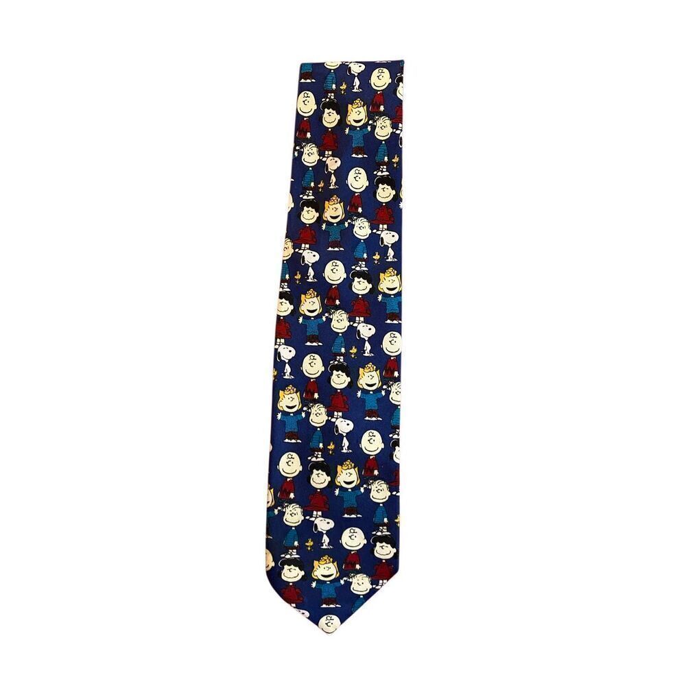 Vintage peanuts, Charlie Brown snoopy blue necktie